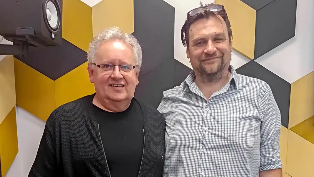 Kovácsházi István és Szatmári Róbert a radiocafé stúdiójában