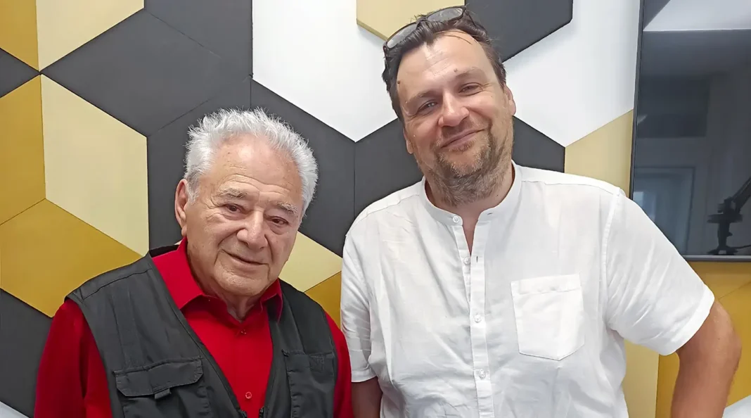 Szinetár Miklós és Szatmári Róbert a stúdióban