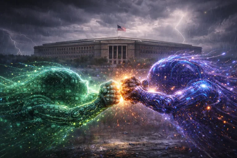 Stilizált mesterséges intelligencia modellek harca a Pentagonért