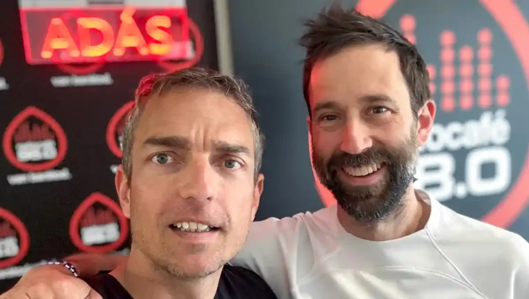 Dojcsák Dániel és Pőcze Balázs a radiocafé stúdiójában