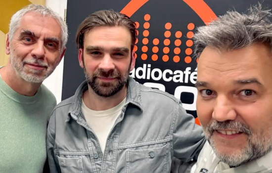 Kapitány Iván, Rusznák András és Hevér Gábor a radiocafé stúdiójában