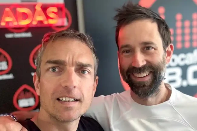 Dojcsák Dániel és Pőcze Balázs a radiocafé stúdiójában